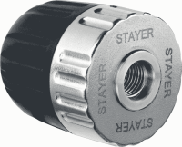 Патрон ударный STAYER Professional ключевой для дрели,16 мм, с ключом в комплекте,посадочная резьба  1/2, Д3,0-13 мм